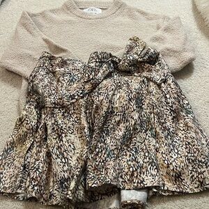 zara skirt and sweater! size 9-10